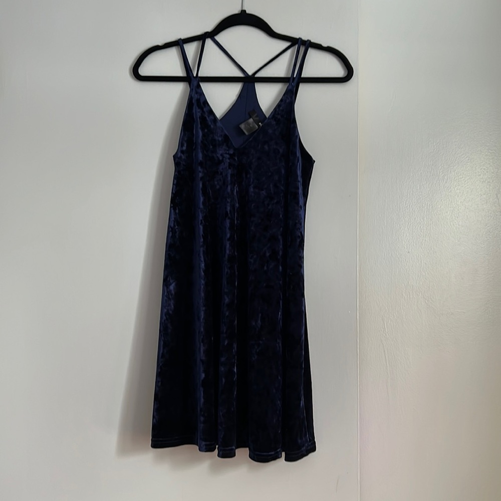 Aqua Velvet Dress